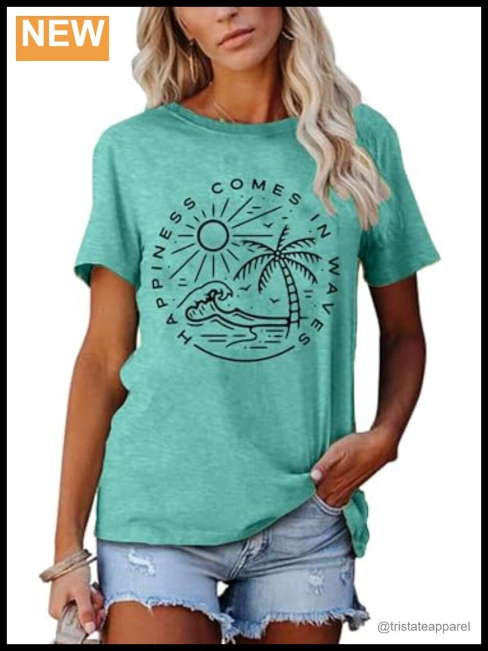 Women's Hawaiian Hibiscus Graphic T-Shirt Summer Vacation Top